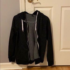 ZINE black and gray zipper sweatshirt